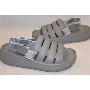 UGG MEN'S SPORT YEAH WATER RESISTANT SLINGBACK SANDALS GRAY NIB